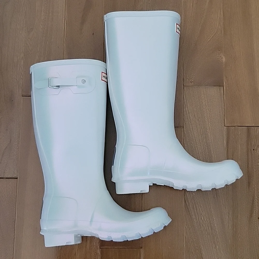Hunter Kids White Rain Boots